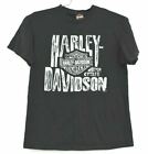 Harley Davidson Unisex Medium Short Sleeve Black White Logo Graphic Print Shirt