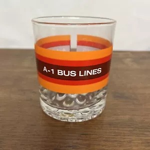 Vintage A-1 Bus Lines Glas Cocktail Becher mit Nagelboden 4" - Bild 1 von 5