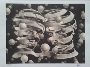 M. C. Escher Signed - Bond of Union - Collectable Lithograph - Picture 1 of 6