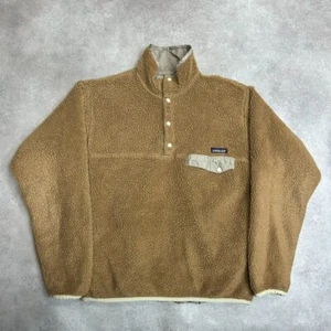Patagonia Synchilla Fleece Mens Medium Glissdale Snap T Reversible Jacket, Brown - Picture 1 of 16