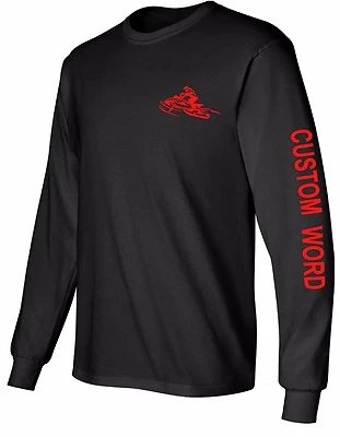 Camiseta MOTO DE NIEVE PERSONALIZADA Manga Larga ELIGE COLOR Ski-Doo Arctic Cat Polaris Yam Foto 1 de 4