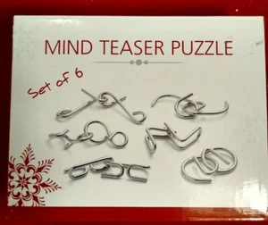 Juego de 6 rompecabezas Mind Teaser NUEVO - Imagen 1 de 3