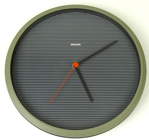VERY RARE ORIGINAL POSTMODERN 80s VINTAGE MEMPHIS AGE  WALL CLOCK BY PHILIPS Cover