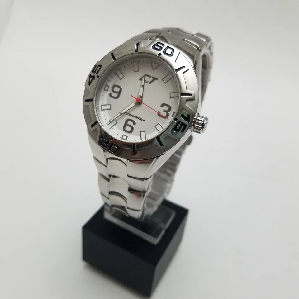 Reloj Hombre Chronotech CT 7059M Cromo Funciona Excelente Resistente al Agua hasta 5 ATM  Foto 1 de 4