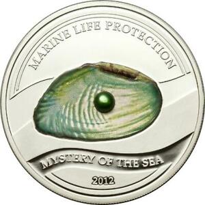 Palau 2012 White Pearl 5 Dollars Silver Coin,Proof