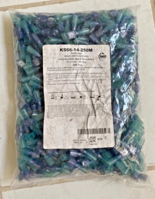 Krimpa-Seal KS66-14-250M  Male Quick Disconnect,  16-14 Gauge, BLUE, 250Pcs - Image 1 of 3