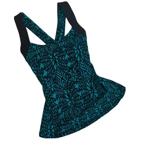 Lucy Power Activewear Compression Tank Top Built In Shelf Padded Bra Real Black - Picture 1 of 12