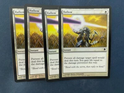 MTG 4X FOIL DARKSTEEL HALLOW NM MAGIC THE GATHERING COMMON WHITE INSTANT CARDS - Image 1 of 4