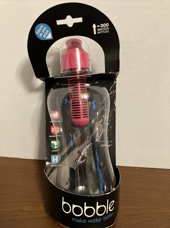 Botella de agua Bobble con filtro libre de BPA 18 oz/533 ml *NUEVA* Foto 1 de 4