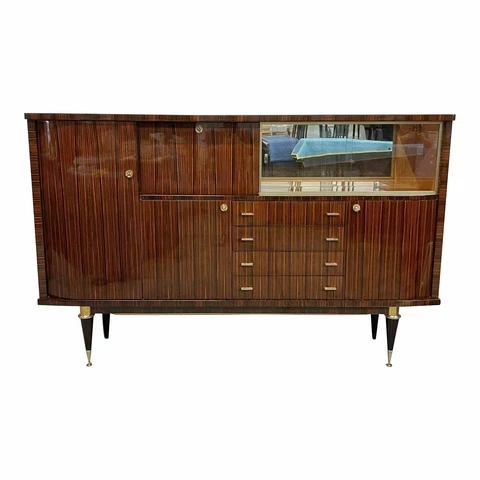 1940s French Art Deco Exotic Macassar Ebony Sideboard or Buffet Cover