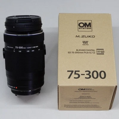 OM SYSTEM M.Zuiko Digital ED 75-300mm F4.8 - 6.7 II Micro Four Thirds Japan New - Image 1 of 2