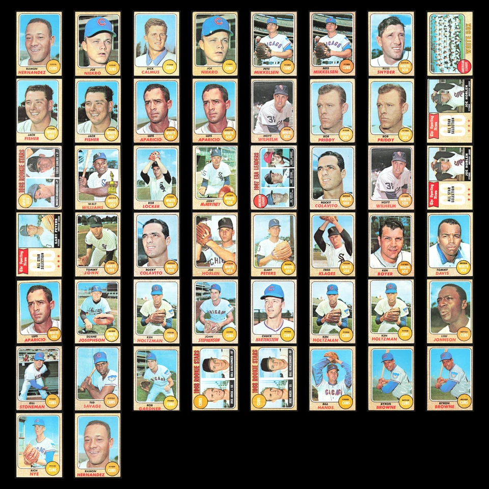 1968 Topps Lote 50 Tarjetas de Béisbol De Colección Distribuidor Conjunto a Granel Constructor Commons En muy buena condición MLB Foto 1 de 4