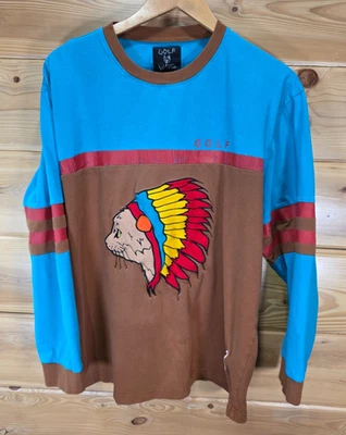 Golf Wang Native Cat Jersey Men XL Distress Thrash Chief - Image 1 of 4