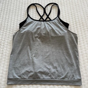 Athleta Shadow Stripe Energize Tank Tank Top Sport Gr. M Medium Grau / Schwarz - Bild 1 von 11