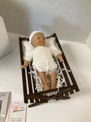 Sylvia Natterer для Gotz, Рождественский Ребенок в Ясли Винтаж 1992 A/O Коробка и Ярлыки - Изображение 1 из 4