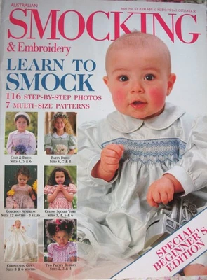 Australian SMOCKING Embroidery BOOK 2000 #53 116 projects 7 patterns Beginners - Image 1 of 4