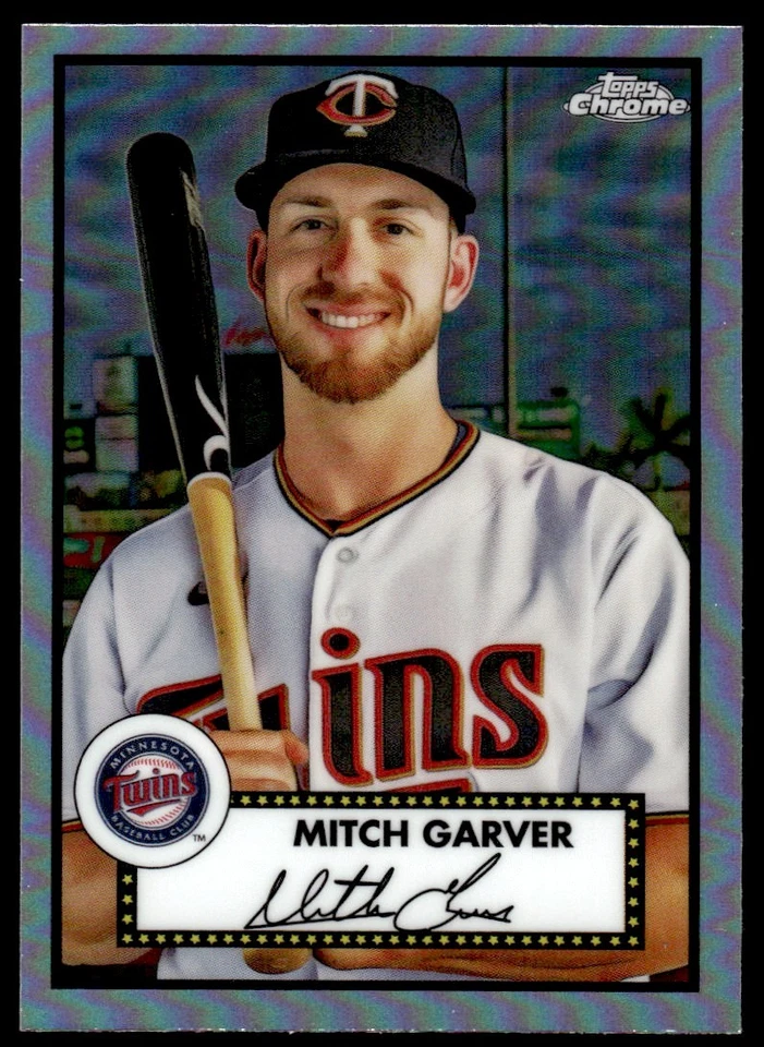2021 Topps Chrome Platinum Anniversary REFRACTORS Mitch Garver Minnesota Twins - Image 1 of 2