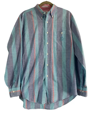 VTG 90’s  Large Chaps Ralph Lauren Striped Long Sleeve Button Down Pastel Shirt - Image 1 of 4