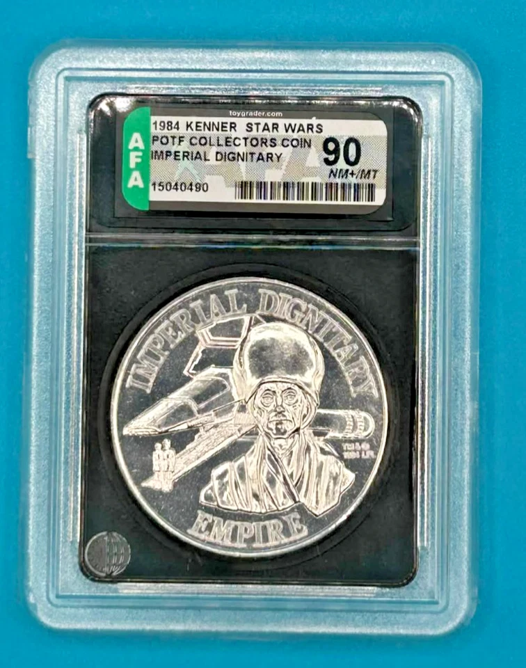 Moneda de Coleccionistas Kenner Star Wars POTF 1984 Imperial Dignitary Graduada AFA 90 Casi Nueva Foto 1 de 1
