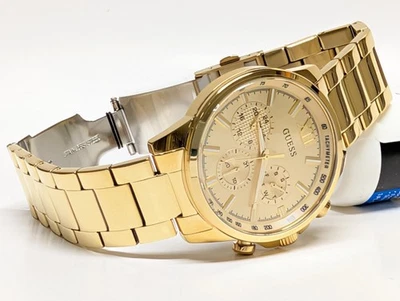 GUESS Mens watch GW0900G2 Gold Tone Multi-function NEW - Image 1 of 4