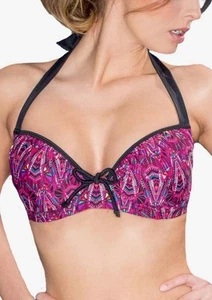 Pour Moi Java Padded Halter U/W Bikini Top UK 32DD 64000 Brand new - Picture 1 of 22