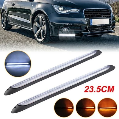 Tagfahrlicht Universal 23,5cm Auto LED Scheinwerfer DRL 2x Tagfahrleuchten 12V - Bild 1 von 4