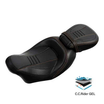 Asiento de gel para conductor pasajero apto para Harley Touring Electra Road Glide 09-23 Foto 1 de 4