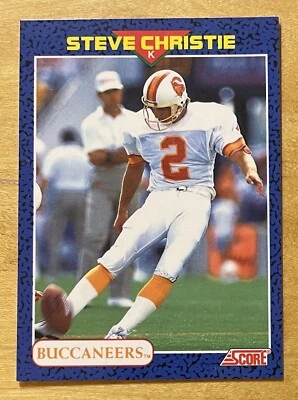 Steve Christie 1991 Score Young Superstar Football #17 Tampa Bay Buccaneers Mint - Image 1 of 3
