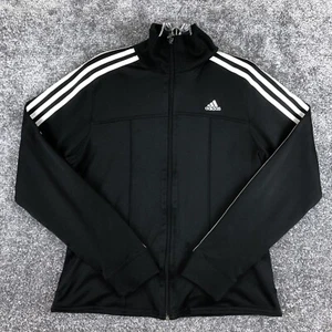Adidas Women's Designed-2-Move Track Jacket Size Medium Collegiate Black/White - Picture 1 of 11
