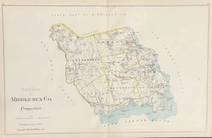 Antique Map of Middlesex County - south Hurd 1893 - Picture 1 of 1
