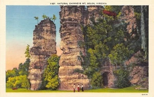 Natural Chimneys Mt. Solon Postcard Virginia - Picture 1 of 2