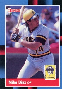 1988 Donruss Baseball Card #267 - Mike Diaz VAR - Pittsburgh Pirates