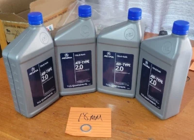 4x QTS Acura OEM ATF Type 2.0 W/Washer NEW SEALED 08200-9015A - Image 1 of 2
