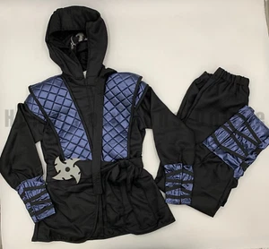 Pottery Barn Kids Ninja Glow-in-Dark Halloween Costume 2 Pcs 7 8 Years #237A - Picture 1 of 5
