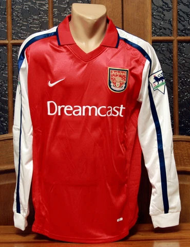 Arsenal FC Long Sleeve Home Football Shirt Jersey 2000/02 Cover