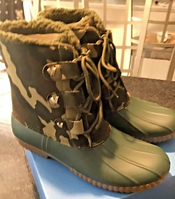 NUEVO - Damas JACK ROGERS Verde CAMO Impermeable HAZEL Pato LLUVIA Botas (Talla 9) Foto 1 de 2