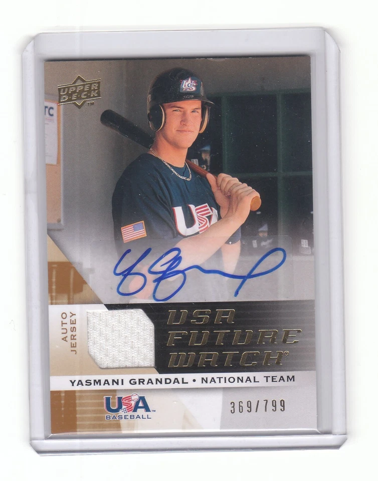 2009 Upper Deck USA National Team Future Watch Jersey Auto Yasmani Grandal /799 - Image 1 of 2