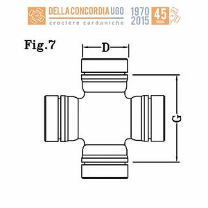 CROCIERA CARDANICA 31 x 76 x 45,1 x 49,5 per FORD - CR206 - Imagen 1 de 6