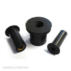 Rubber Well Rivet Rawl Nuts With Brass Threaded Insert - Picture 1 of 1