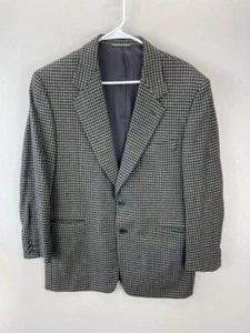 Blazer Canali Hombre Talla 38R Gris Cuadros 100% Lana Abrigo Deportivo EU 48 Hecho en Italia - Imagen 1 de 8