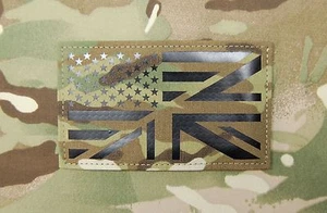 Large Infrared Multicam IR US/UK Flag Patch 5" x 3" Special Forces USSF UKSF - Picture 1 of 2