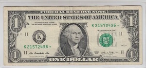 2013 (K) billete de un dólar billete de la Reserva Federal billete estrella Dallas 21572496 - Imagen 1 de 2
