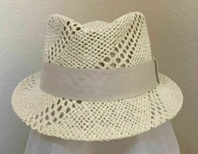 ESCALA * SOMBRERO FEDORA PARA HOMBRE * L XL * NUEVO ESTILO PANAMÁ TOYO PAJA SOL SOMBREADO VENTILACIÓN GOLF Foto 1 de 3