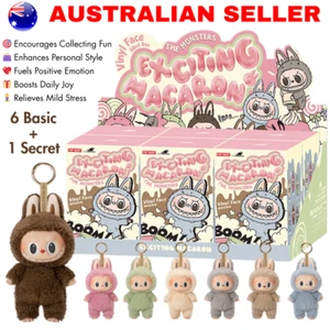 AUTHENTIC Pop Mart Blind Box Labubu The Monsters Macaron Plush Doll Toy Keychain - Picture 1 of 13