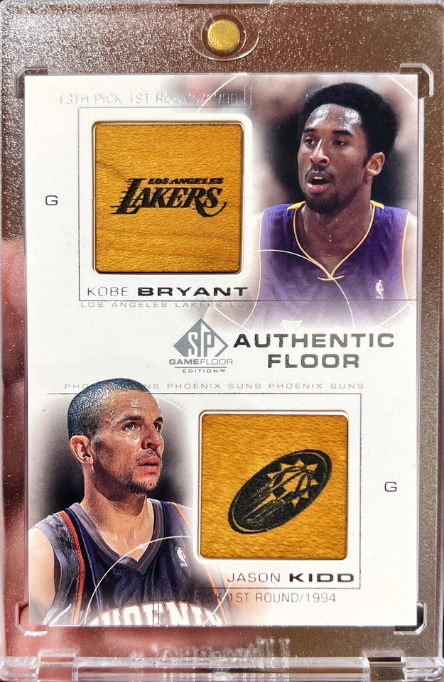 2000-01 SP Game Floor Edition Kobe Bryant Jason Kidd Dual Authentic Floor C16 - Image 1 of 1