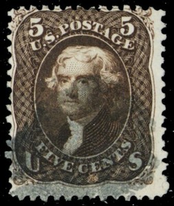 95, Used 5¢ Very Nice Sound Rare Stamp Cat $850.00 - Stuart Katz