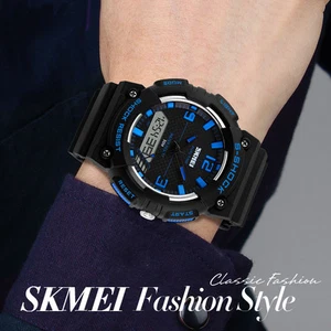 SKMEI LED Digital Analog Waterproof Sport Army Military Watch Wristwatch New - Picture 1 of 18