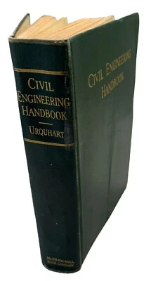 Civil Engineering Handbook by Leonard Urquhart 1934 1st Edition McGraw Hill - Image 1 of 4
