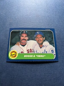 1986 Fleer Baseball Boggs and Hero-Wade Boggs/George Brett #634 Set Break NM
