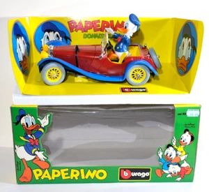 Coche de juguete original Diecast modelo 1983 Burago 1:18 8006 Disney Paperino Pato Donald - Imagen 1 de 7